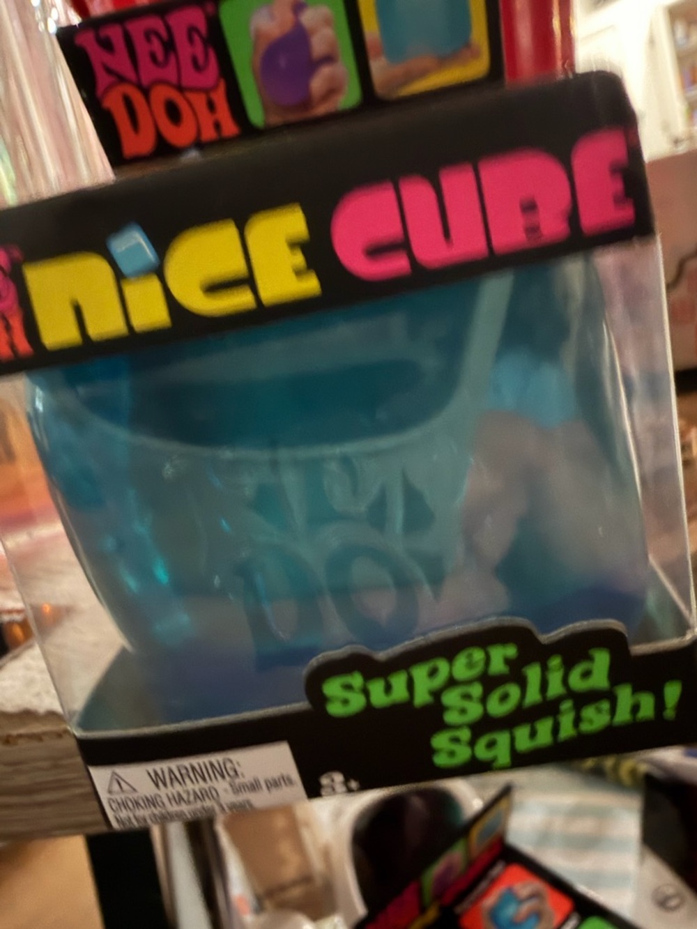 Nice Cube Super Solid Squish Toy - Blue Plus Baby Nice Cube NWB - Picture 5 of 5